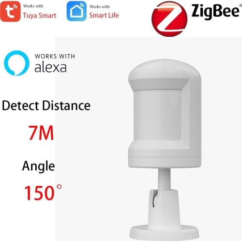 Tuya Smart ZigBee 3.0 Battery PIR Motion Sensor Detector 7M Distance 150° Detect Angle Tuya Smart Life APP Works with Alexa