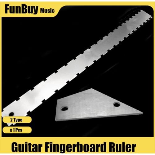 Dual Scale Guitar Neck Ruler Notched Straight Edge Rulers For Check Fretboard Straightness Flat Frets Guitar Accessories