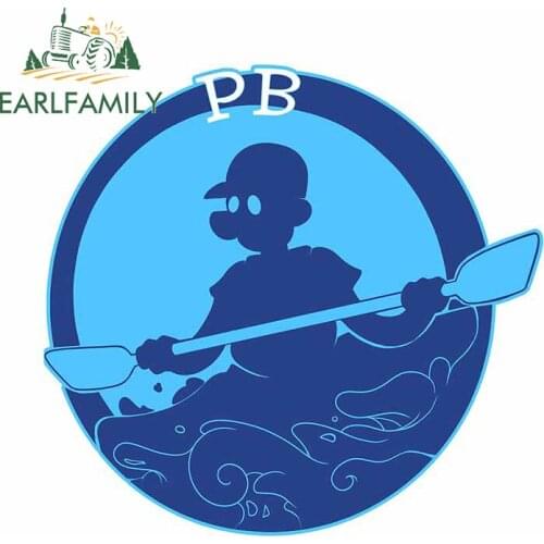 EARLFAMILY 13cm x 12.6cm for Paddling Banter Logo Car Stickers Vinyl Car Wrap Laptop RV Door Creative Decal for Fold GTR EVO SX