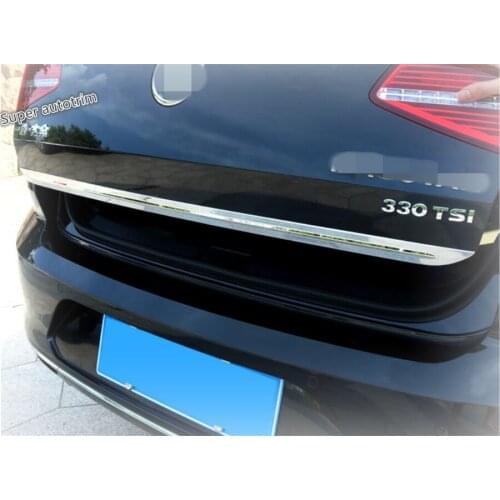 Lapetus Rear Tailgate Trunk Door Decoration Strip Cover Trim 1 Piece Fit For Volkswagen Passat B8 2016 2017 2018 Stainless Steel