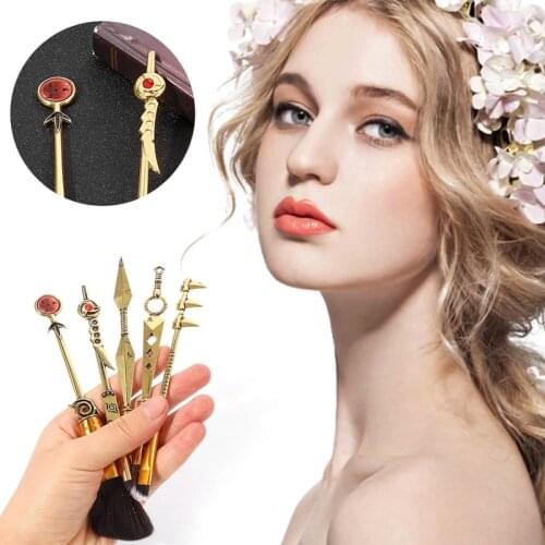 Classic Anime Cosplay Makeup Brushes Set Design Synthetic Hair Brushes Set Blush Eyeshaow Eyebrow Highlighter Brush