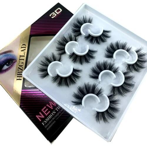 Boutique packaging 3D Soft Mink Hair False Eyelashes Handmade Wispy Fluffy Long Lashes Natural Eye Makeup Tools Faux Eye Lashes