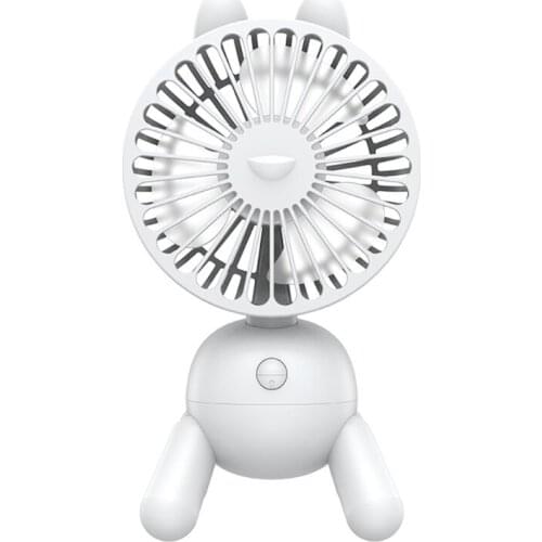Portabler Desktop Fan Puppy-shaped Design 2400mAh USB Rechargeable 4 Gears Ultra-quiet Desk Fan for Bedroom Kitchen N0PF