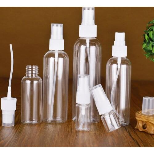 Portable 30ml/50ml/100ml Transparent Empty Spray Bottles Plastic Mini Refillable Container Empty Cosmetic Containers 1pcs