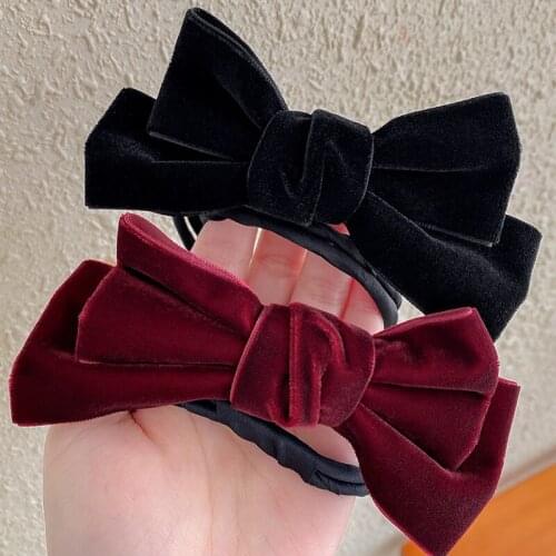 Bows Headband Cross Top Knot Hairband Elastic Hair Band For Women Girls Headwear Hair Accessories 2 Colors Hot Sale Solid Color