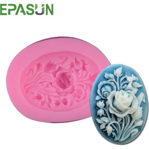 EPASUN Flower Silicone Fondant Soap Mold Cake Decorating Handmade DIY Chocolate Cookies Soap Molds Baking Bakeware Tools
