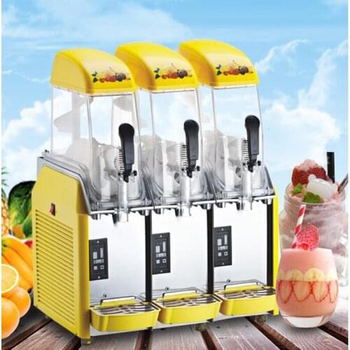 Ice Slusher 3 Tanks Slush Machine 36L Smoothies Granita Machine 1100W Snow Melting Machine Slushing Maker