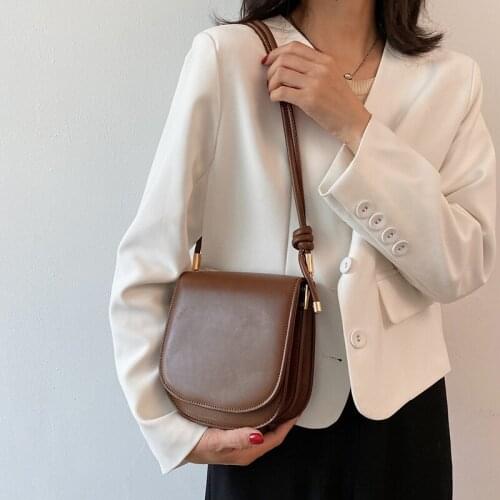 2021 Casaul Women Small Flap Shoulder Solid Color PU Leather Pouch Crossbody Bags Simple Female Cell Phone Messenger Daily Bag