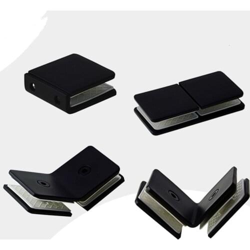 Black stainless steel glass clamp glass door connection code partition code bathroom clamp connection accessories