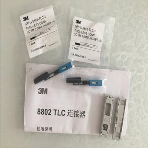 100 pieces/box 3M 8802-TLC/3 SC UPC Fiber Fast Connector SC UPC Single Fiber optic quick connector SC Connector Use FTTH