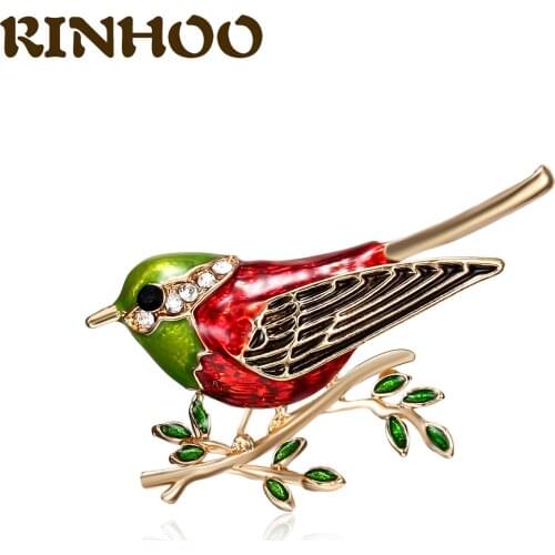 2021 Cute Bird Brooches Pins Women Exquisite Fashion Brooches For Women Colorful Crystal Zircon Designer Jewelry Gift Lucky Bird