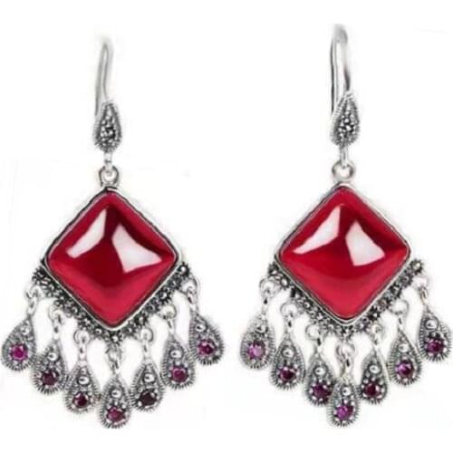 2021 New Simple Fashion Atmosphere Fringe Style Set Stone And Crystal Earrings