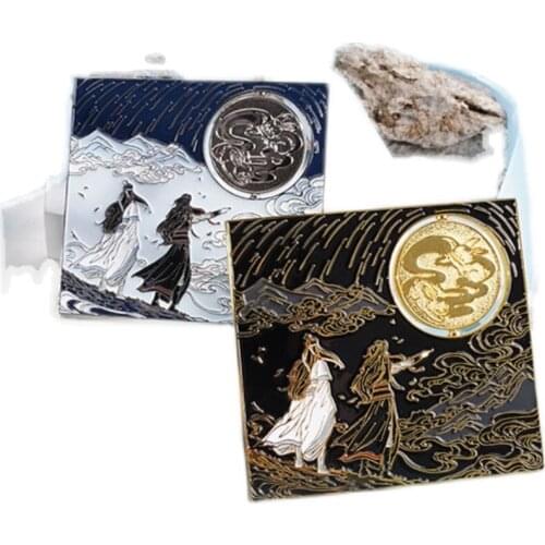 Grandmaster of Demonic Cultivation MDZS Wuxian Wangji Metal Badge Medal Button Brooch Pin Souvenir Badge Toy Cosplay Xmas Gift