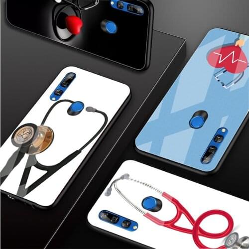 Stethoscope Tempered Glass Phone Case For Huawei honor 8X 9 10i 20i 20Lite 20Pro 30 Pro Cover Shell