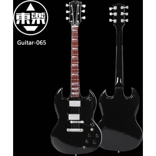 Wooden Handcrafted Miniature Guitar Model guitar-055 Guitar Display with Case and Stand (Not Actual Guitar! for Display Only!)