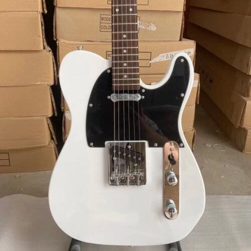 Tele Electric Guitar White Body Rosewood Fingerboard Chrome Hardware High Quality Guitarar Free Shipping