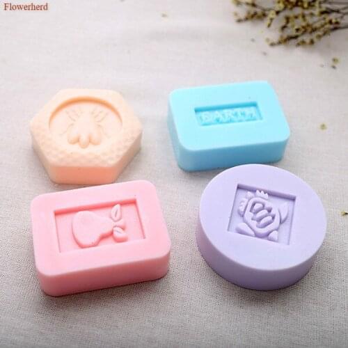 DIY Soap Making Supplies Round and Rectangular Silicone Mold Soap Forms Molds for Plaster Bathroom Supplies Soap Silicon Molds