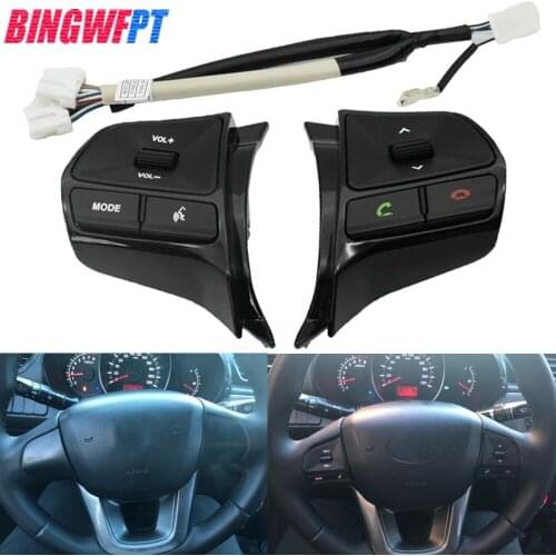 Factory price Steering Wheel Audio Control Buttons for KIA K2 RIO volume phone mode button switch car styling