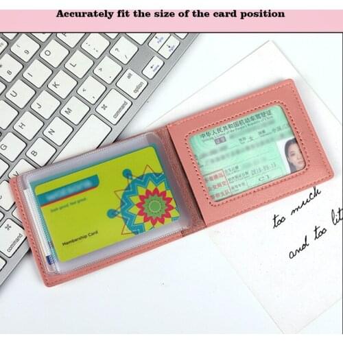 Fashion Slim Minimalist Wallet PU Leather Credit Card Holder Short Purse Leather ID Card Holder Candy Color Bank Multi Slot Card