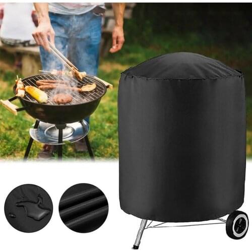 58 X 77 Cm Round BBQ Grill Cover Anti Dust Waterproof Rain Protective Camping Outdoor Barbecue Cover