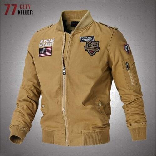 Pilot Tactical Jackets Military Air Force Cargo Outerwear Army Coats Mens Spring Autumn Casual Bomber Jacket Jaqueta Masculina