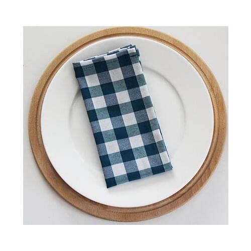 Loseta Large Blue 1 PCS Napkins Cotton Fabric Napkin Table Dinner Napkins Special Day Hand Made 30 CM X 30 CM