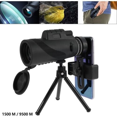 Powerful Monocular Camping Telescope for Smartphone 40X60 Military Spyglass Zoom HD Hunting Optics Scope Binoculars Night Vision