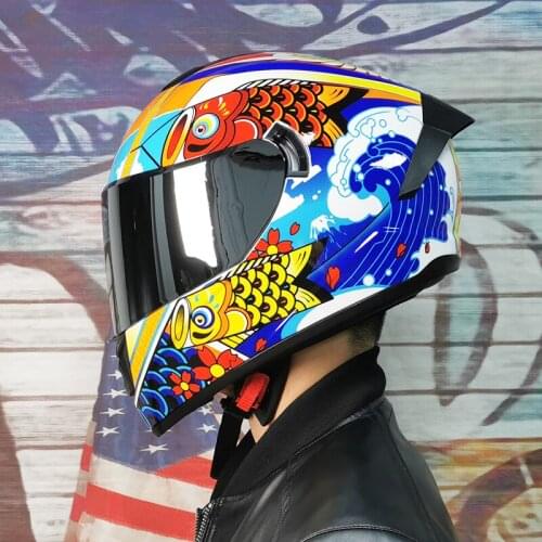 Motorcycle helmets men and women full-cover double-lens motorcycle helmet Capacete da motocicleta