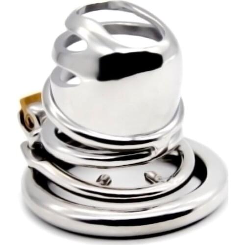 Penis Imprisonmen Stainless Steel Male Chastity Device with Barbed Anti-off Ring Sex Slave Products Penis Lock Cage for MenG259C