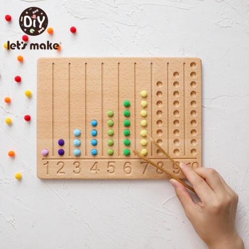 Lets make 1Pc Montessori Digital Tablet Beads Toy Set Eco-friendly BPA Free Baby Growth Education Educational Arithmetic Toys