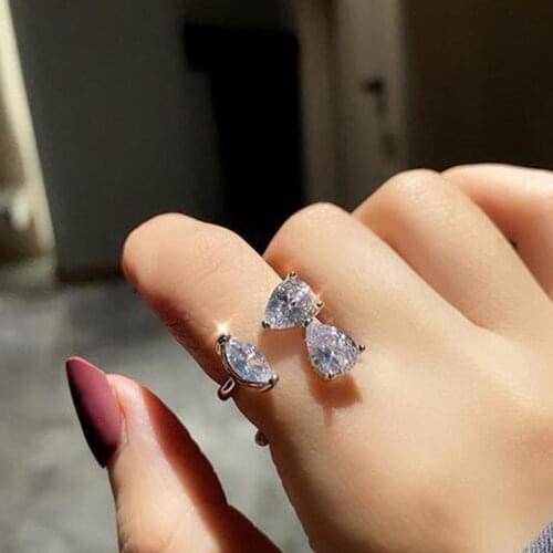 2021 New Trendy Hand-painted Candy Color Dripping Oil Geometric Chain Rings for Women Multicolor Irregular Open Rings Jewelry