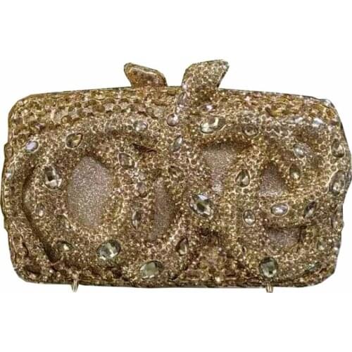 New Italian Crystal Clutch for Women with Diamonds Luxury Womens Party Handbag Design Square Clutch