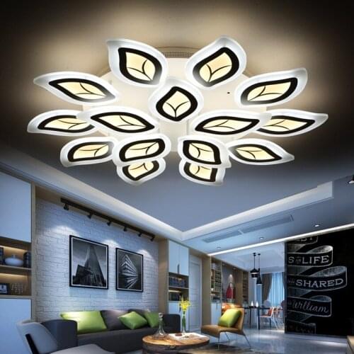 The new type acrylic Ceiling light living room light leaves study bedroom LED electrodeless dimming ceiling lamps AC90-260V