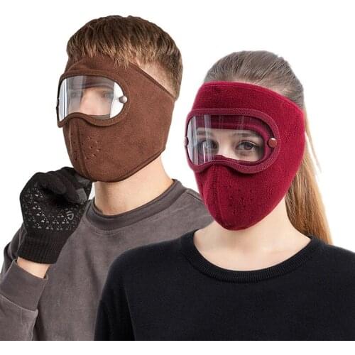 Autumn and Winter Warm Mask Polar Fleece Riding Windproof High-definition Goggles Anti-fog Mask