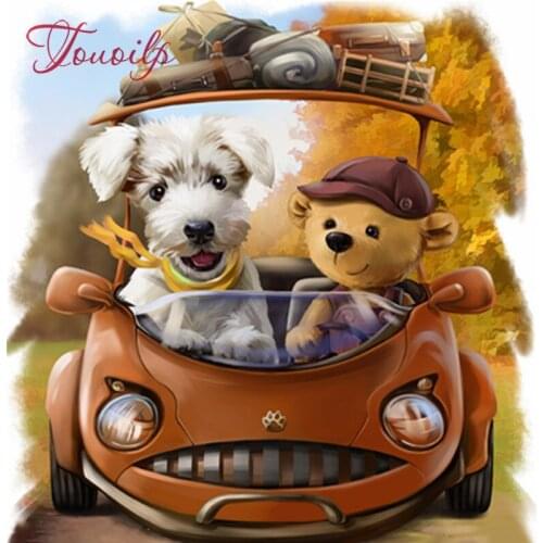Full,Diamond Embroidery,5D,Diamond Painting cartoon,dog,car,3d pictures,image,Stitch Cross,3D,Diamond Mosaic,Needlework,Crafts