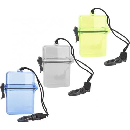 1pc Transparent Surfing Box Underwater Plastic Diving Sealing Box with Rope Hook for Surfing Canoe Kayak Accessory