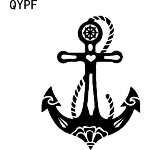 QYPF 11.3*15.3CM Interesting Anchor Ocean Ship CableDecor Car Styling Sticker Vinyl Silhouette C16-1101