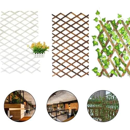 55cm Adjustable Outdoor Anticorrosion Wooden Fence Fence Garden Balcony Climbing Vine Indoor Decoration Fence