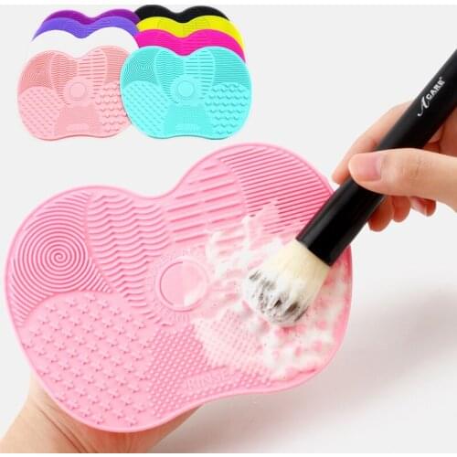 Silicone Makeup Brush Cleaner Foundation Makeup Brush Scrubber Board Pad Make Up Washing Brush Gel Cleaning Mat Hand Tool SALE