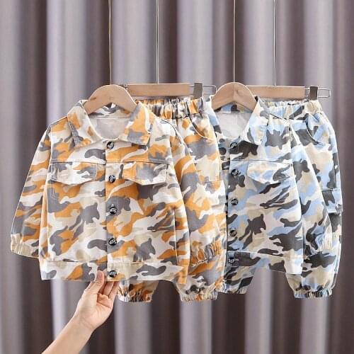 Boys Clothes Sets Spring Autumn Children Casual Coat Pants 2pcs Tracksuits For Baby 1 To 5Y Toddler Sports Suits Kids Outfits