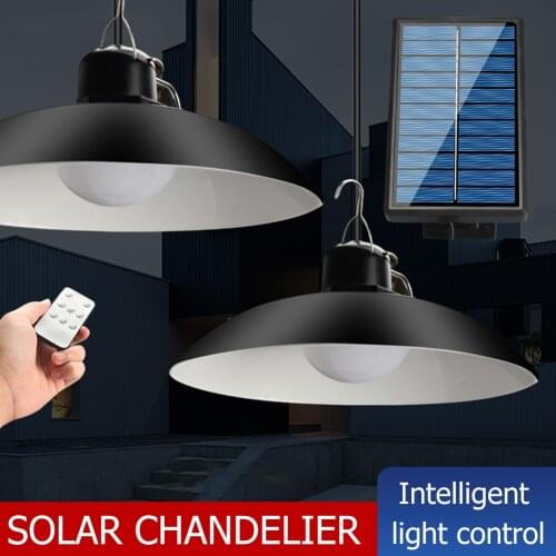 Led Solar Lampremote Control Ceiling Lightoutdoor Hanging Light Waterproof Home Yard Art Garden Decoration