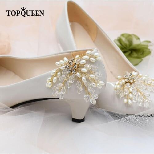 TOPQUEEN-X10 Wedding Shoes Clips Elegant Beautiful Rhinestone Accessories For Women Sandals Party Dresses Detachment Pinkage