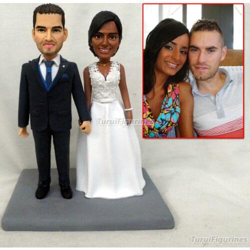 Unique wedding cake topper funny near me always and forever souvenir mini statue collection hands made from your photo sculpture
