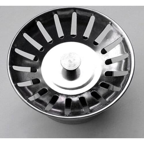 High Quality Stainless Steel Kitchen sink Strainer Stopper Waste Plug Sink Filter Hair Catcher Durable Bathroom Supplies