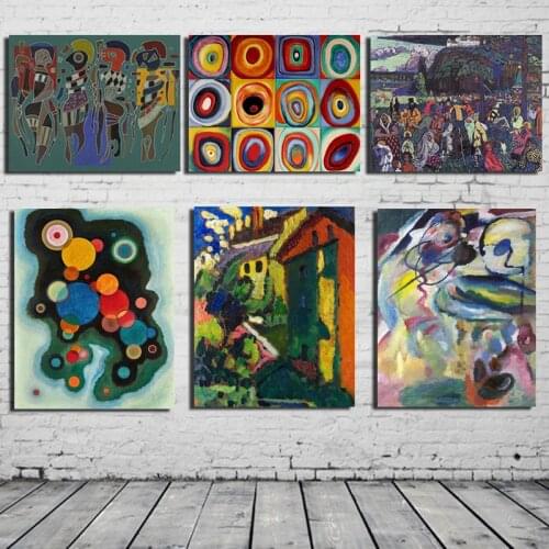 Wassily Kandinsky Poster Vintage Canvas Painting Print Living Room Home Decoration Modern Wall Art Oil Painting Posters Pictures