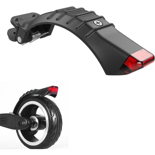 Black Scooter Rear Wheel Brake Fender Mudguard Frame W/ Safe Light For Xiaomi Mijia M365 Electric Scooter Replacement Parts