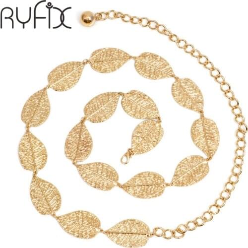 New Bohemian Ethnic Sexy gold leaf Waist Chain Fine waistband Statement Jewelry For Women Boho high quanlity belt BL54