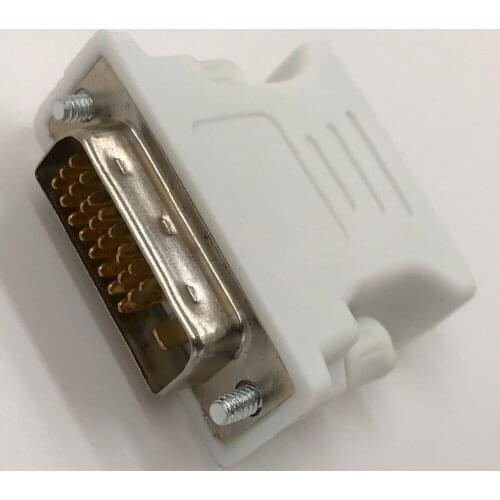 10 Pieces DVI to VGA Adapter DVI 24+1/24+5 Male to VGA Female Converter White Connector