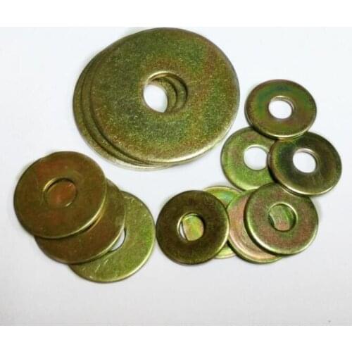 10pcs M4 M5 M6 M8 big flat gaskets ultra-thin metal flat washer galvanized color 1mm-1.5mm thickness