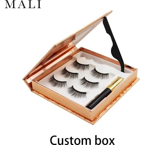 100 Pcs Eyelash Packaging Box Bulk Wholesale Custom 3D Mink Lashes Boxes Packaging With Logo Makeup Set Eyelashes Case Pack